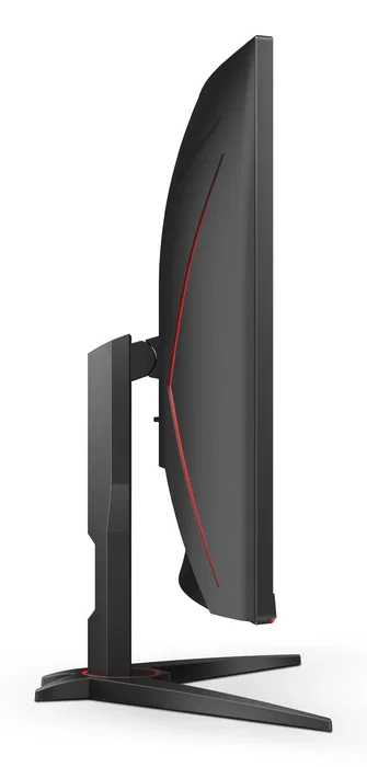 AOC Monitor Gaming Curvo C32G2ZE/BK 31.5" (80 cm) Full HD, 240Hz, 0.5ms MPRT, AMD FreeSync Premium, Panel VA 1500R, Negro/Rojo