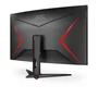 AOC Monitor Gaming Curvo C32G2ZE/BK 31.5" (80 cm) Full HD, 240Hz, 0.5ms MPRT, AMD FreeSync Premium, Panel VA 1500R, Negro/Rojo