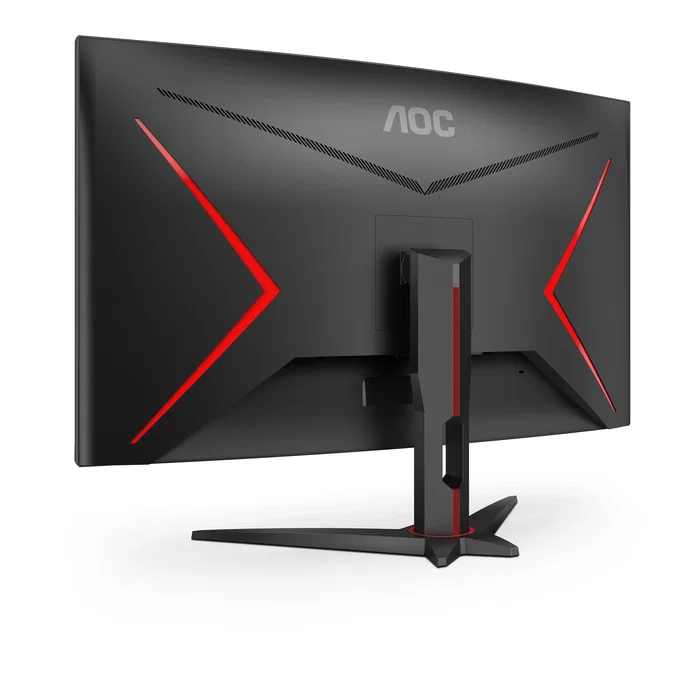 AOC Monitor Gaming Curvo C32G2ZE/BK 31.5" (80 cm) Full HD, 240Hz, 0.5ms MPRT, AMD FreeSync Premium, Panel VA 1500R, Negro/Rojo