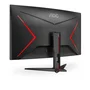 AOC Monitor Gaming Curvo C32G2ZE/BK 31.5" (80 cm) Full HD, 240Hz, 0.5ms MPRT, AMD FreeSync Premium, Panel VA 1500R, Negro/Rojo