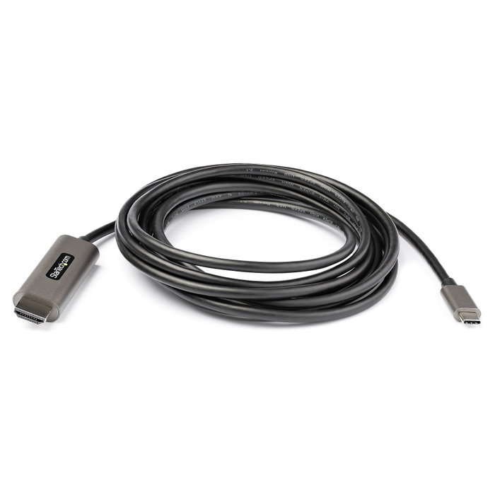 StarTech.com Cable USB C a HDMI 4K 60Hz con HDR10, 3m, Negro/Plata