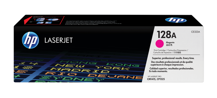 HP Cartucho de Tóner Original 128A Magenta CE323A