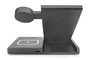 DIGITUS DA-10084 Estación de Carga Inalámbrica Plegable 3 en 1 para iPhone, Apple Watch y AirPods con MagSafe y Qi