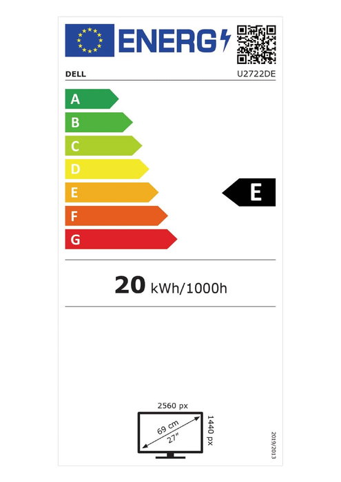 DELL Monitor U2722DE UltraSharp 68.47cm/27" Quad HD 2560x1440 5ms IPS USB-C Hub 90W Plata y Negro