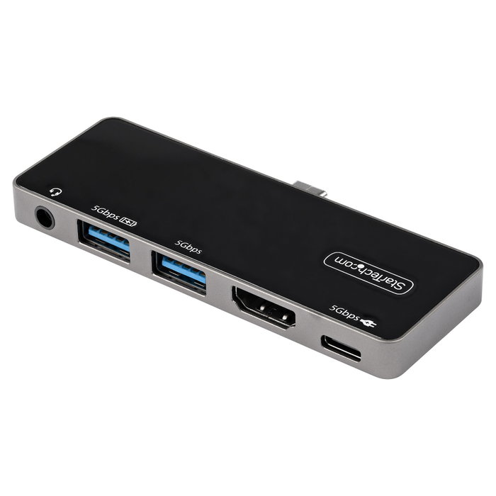StarTech.com Adaptador Multipuertos USB-C HDMI 4K 60Hz 100W PD Negro, Plata
