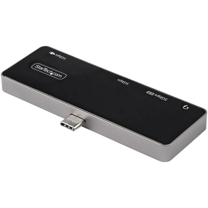 Startech Adaptador Multipuertos USB-C a HDMI 2.0 4K 60Hz con Passthrough de Carga PD 100W y Hub USB 3.0 de 3 Puertos
