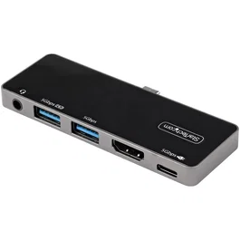 StarTech DKT30CHPD Adaptador Multipuertos USB-C a HDMI 5 en 1 con 4K 60Hz, Entrega de Energía PD 100W, USB 3.2 Gen 1 y Puerto de Audio para Mac, Windows, iPad Pro, Surface Pro