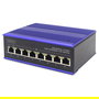 Digitus Switch PoE Industrial 8 Puertos Fast Ethernet 10/100 (30W por Puerto) No Gestionado, Montaje Pared/DIN, -40 a 85°C, Negro/Azul