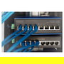 Digitus Switch PoE Industrial 8 Puertos Fast Ethernet 10/100 (30W por Puerto) No Gestionado, Montaje Pared/DIN, -40 a 85°C, Negro/Azul