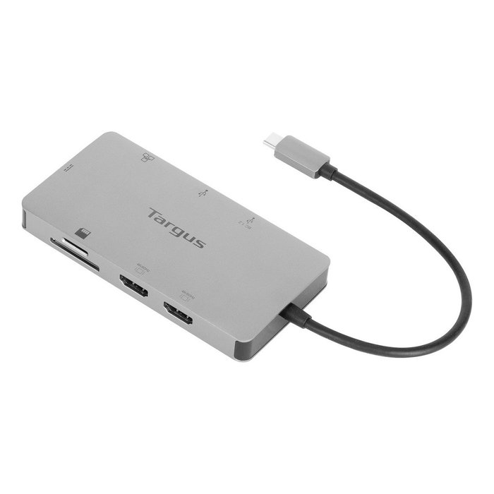 Targus DOCK423EU Docking Station USB-C 100W, 2x HDMI 2.0, Ethernet, Lector SD/MicroSD, USB 3.2, Plata, Compatible Windows/Mac/iPadOS/ChromeOS Targus DOCK423EU Docking Station USB-C 100W, 2x HDMI 2.0, Ethernet, Lector SD/MicroSD, USB 3.2, Plata, Compatible Windows/Mac/iPadOS/ChromeOS