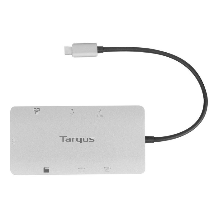 Targus DOCK423EU Docking Station USB-C 100W, 2x HDMI 2.0, Ethernet, Lector SD/MicroSD, USB 3.2, Plata, Compatible Windows/Mac/iPadOS/ChromeOS Targus DOCK423EU Docking Station USB-C 100W, 2x HDMI 2.0, Ethernet, Lector SD/MicroSD, USB 3.2, Plata, Compatible Windows/Mac/iPadOS/ChromeOS