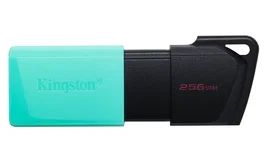Kingston DataTraveler Exodia M DTX/256GB - Pendrive USB 3.2 Gen 1 256 GB, Capuchón Móvil y Llavero, Color Negro y Turquesa
