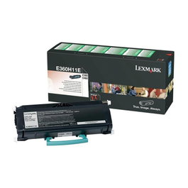 Lexmark Cartucho de Tóner E360H11E Negro (9.000 páginas) Retornable Alto Rendimiento