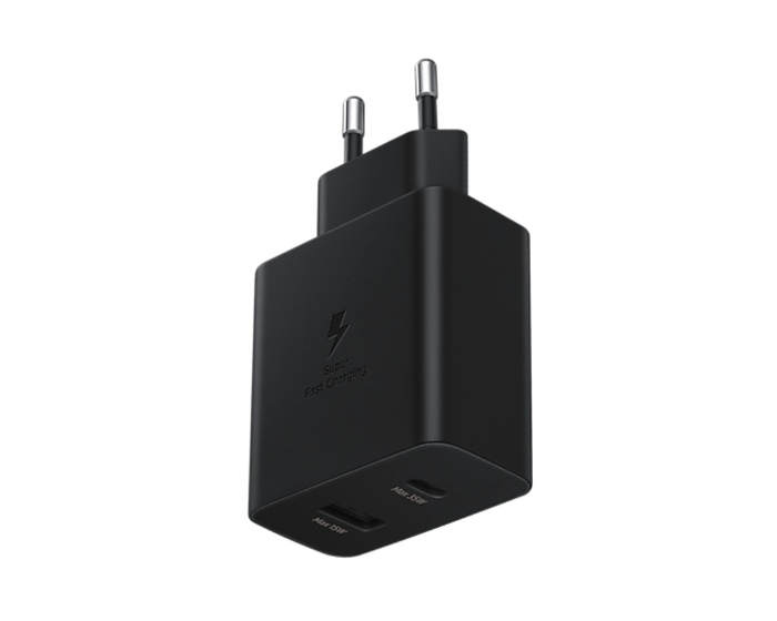 SAMSUNG Cargador EP-TA220NBEGEU 35W con USB-C y USB-A Negro