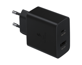 SAMSUNG Cargador EP-TA220NBEGEU 35W con USB-C y USB-A Negro