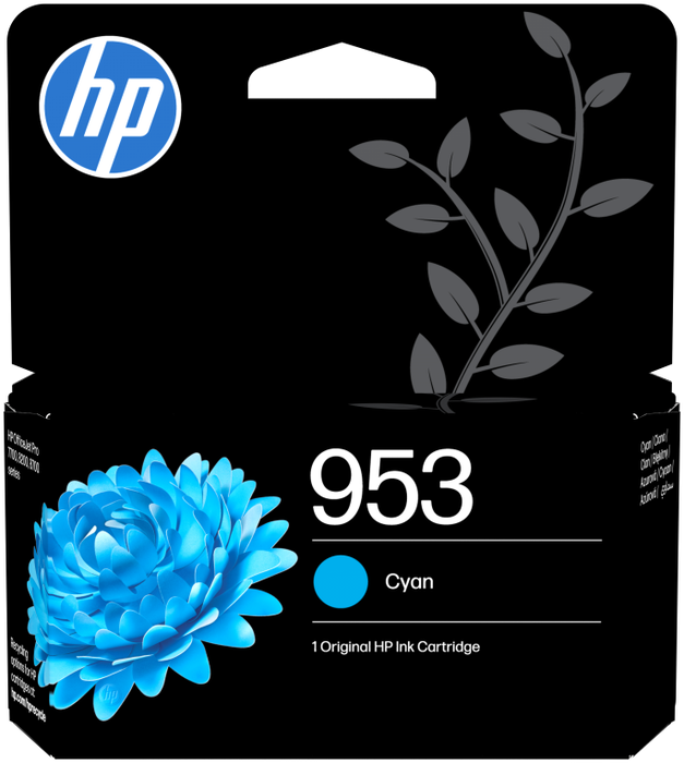 HP 953 Cartucho de Tinta Original Cian (F6U12AE)