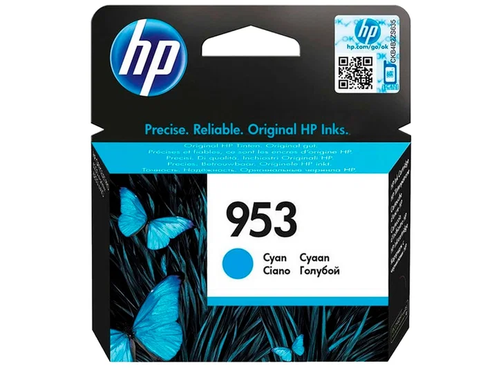 HP 953 Cartucho de Tinta Original Cian (F6U12AE)