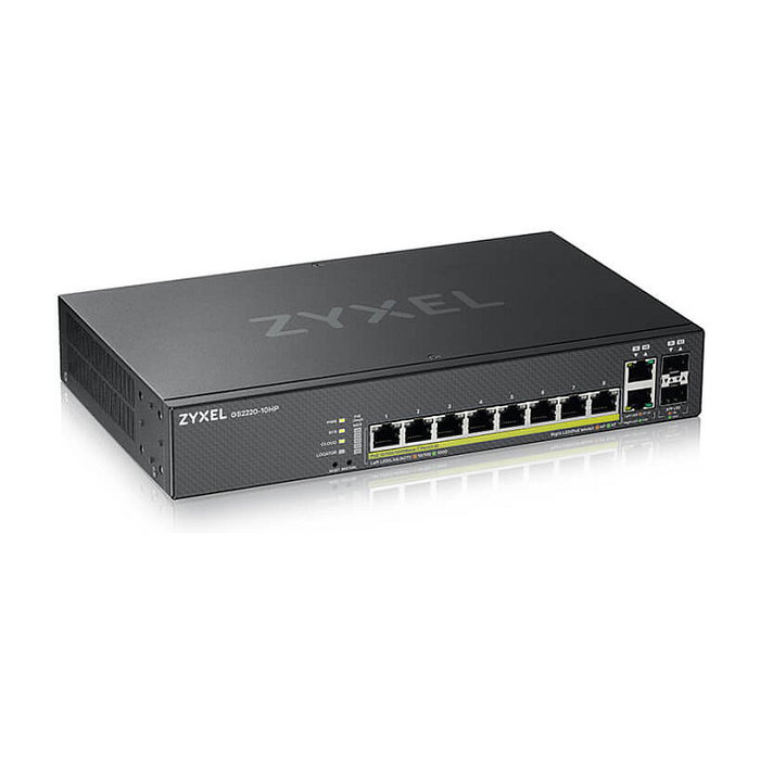 Zyxel GS2220-10HP-EU0101F Switch Gestionado L2 Gigabit Ethernet PoE Negro