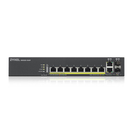 Zyxel GS2220-10HP-EU0101F Switch Gestionado L2 Gigabit Ethernet con PoE Negro