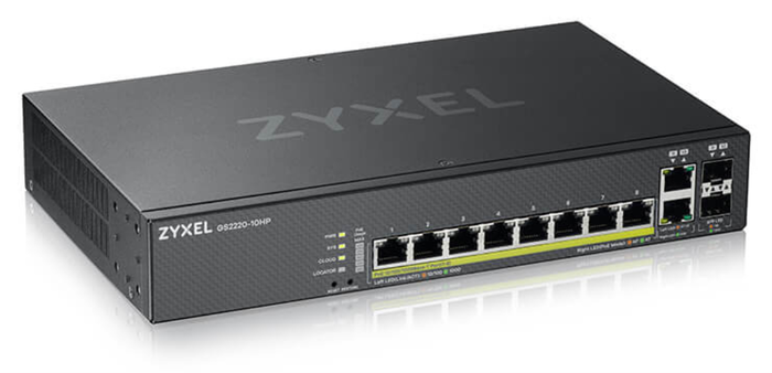 Zyxel GS2220-10HP-EU0101F Switch Gestionado L2 Gigabit Ethernet PoE Negro
