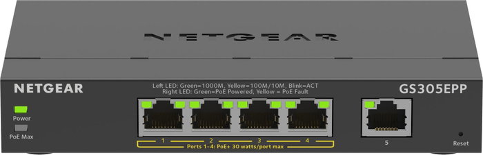 NETGEAR GS305EPP Switch de red de 5 puertos Gigabit con PoE+