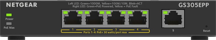 NETGEAR GS305EPP Switch de red de 5 puertos Gigabit con PoE+