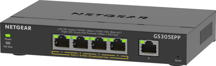 NETGEAR GS305EPP Switch de red de 5 puertos Gigabit con PoE+