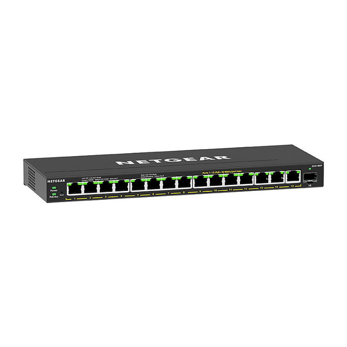 NETGEAR GS316EP-100PES Switch PoE+ Gestionado Gigabit Ethernet 16 Puertos