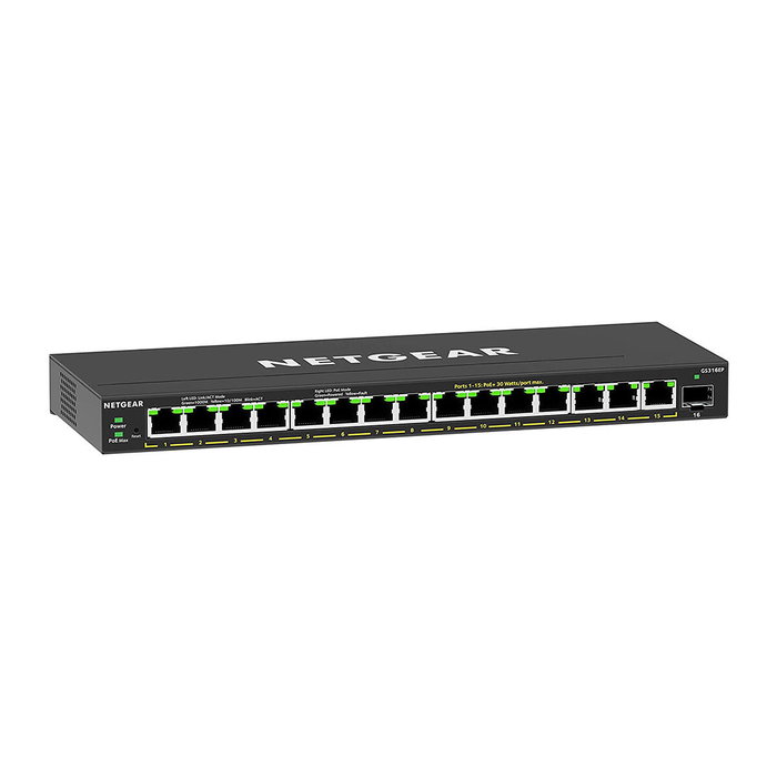 NETGEAR GS316EP-100PES Switch Gestionado de 16 Puertos con PoE+ y SFP NETGEAR GS316EP-100PES Switch Gestionado de 16 Puertos con PoE+ y SFP