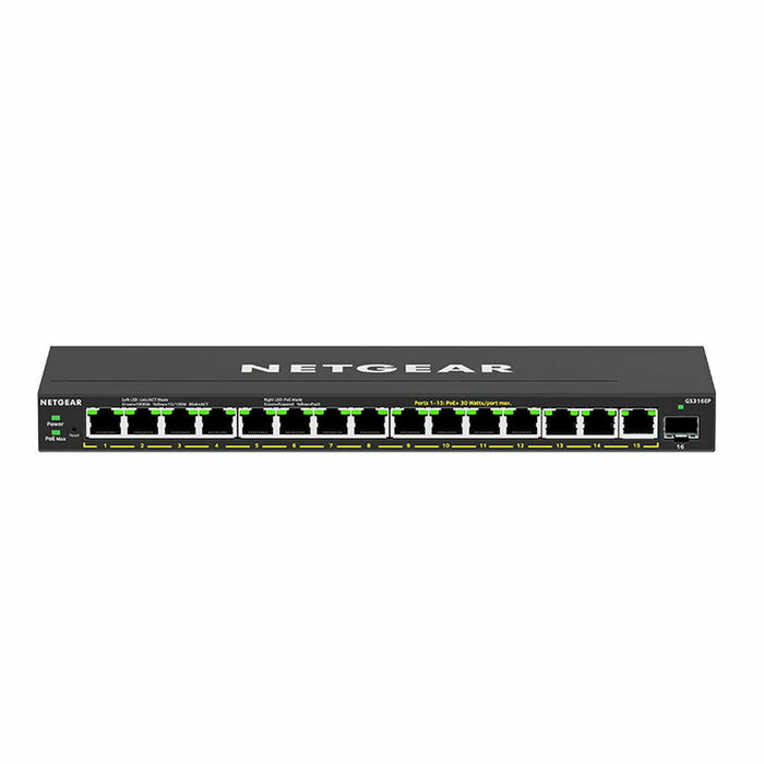 NETGEAR GS316EP-100PES Switch Gestionado de 16 Puertos con PoE+ y SFP NETGEAR GS316EP-100PES Switch Gestionado de 16 Puertos con PoE+ y SFP
