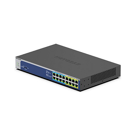 NETGEAR GS516UP-100EUS Switch de Red No Administrado 16 Puertos Gigabit con PoE++ de 60W, Montaje en Rack, 380W Presupuesto PoE