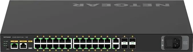NETGEAR M4250-26G4XF-PoE+ Switch Gestionado AV Line con 24 Puertos PoE+ y 4 SFP+ NETGEAR M4250-26G4XF-PoE+ Switch Gestionado AV Line con 24 Puertos PoE+ y 4 SFP+