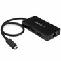 StarTech.com Hub USB 3.0 de 3 Puertos con USB-C y Ethernet Gigabit