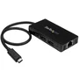 StarTech.com Hub USB 3.0 de 3 Puertos con USB-C y Ethernet Gigabit