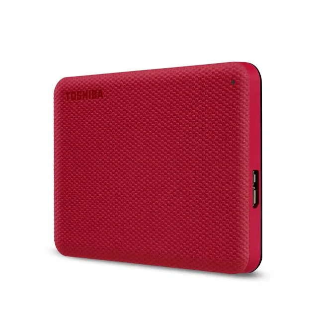 Toshiba Disco Duro Externo Canvio Advance 1TB 2.5" USB 3.2 Gen 1, Rojo - Almacenamiento Portátil para PC y Mac