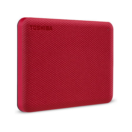 Toshiba Disco Duro Externo Canvio Advance 1TB 2.5" USB 3.2 Gen 1, Rojo - Almacenamiento Portátil para PC y Mac