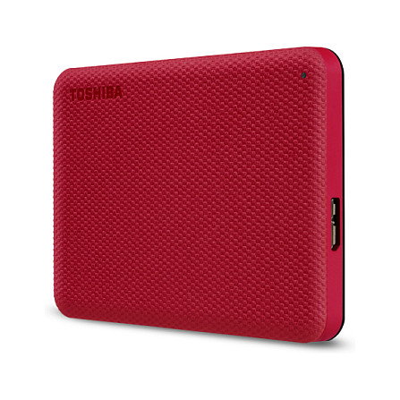 Toshiba Disco Duro Externo Canvio Advance 1TB 2.5" USB 3.2 Gen 1, Rojo - Almacenamiento Portátil para PC y Mac
