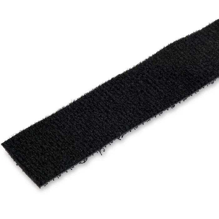 StarTech.com HKLP50 Bobina de Cinta de Gancho y Bucle para Gestión de Cables, 15.2m x 19mm, Negro, Nylon, Autoadherente, Reutilizable, para Rack o Armario de Servidores