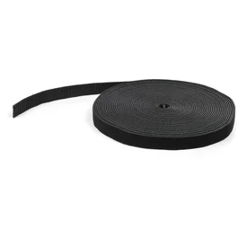 StarTech.com HKLP50 Bobina de Cinta de Gancho y Bucle para Gestión de Cables, 15.2m x 19mm, Negro, Nylon, Autoadherente, Reutilizable, para Rack o Armario de Servidores