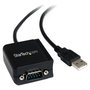 StarTech Cable Adaptador USB a 1 Puerto Serie RS232 DB9 con Aislamiento Óptico, 2,5 m, Negro