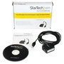 StarTech Cable Adaptador USB a 1 Puerto Serie RS232 DB9 con Aislamiento Óptico, 2,5 m, Negro