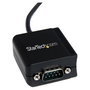StarTech Cable Adaptador USB a 1 Puerto Serie RS232 DB9 con Aislamiento Óptico, 2,5 m, Negro