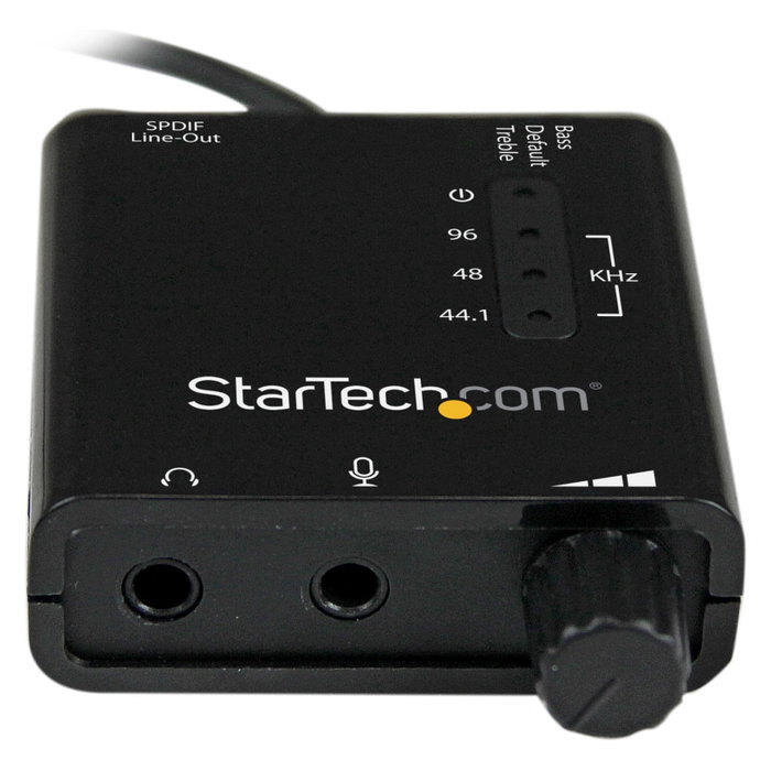 StarTech.com Tarjeta de Sonido USB Externa Estéreo con Salida SPDIF Digital Óptica y Entrada Micrófono, 24 Bit, 5.1 Canales, USB Sound Adapter - Negro StarTech.com Tarjeta de Sonido USB Externa Estéreo con Salida SPDIF Digital Óptica y Entrada Micrófono, 24 Bit, 5.1 Canales, USB Sound Adapter - Negro
