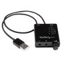 StarTech.com Tarjeta de Sonido USB Externa Estéreo con Salida SPDIF Digital Óptica y Entrada Micrófono, 24 Bit, 5.1 Canales, USB Sound Adapter - Negro