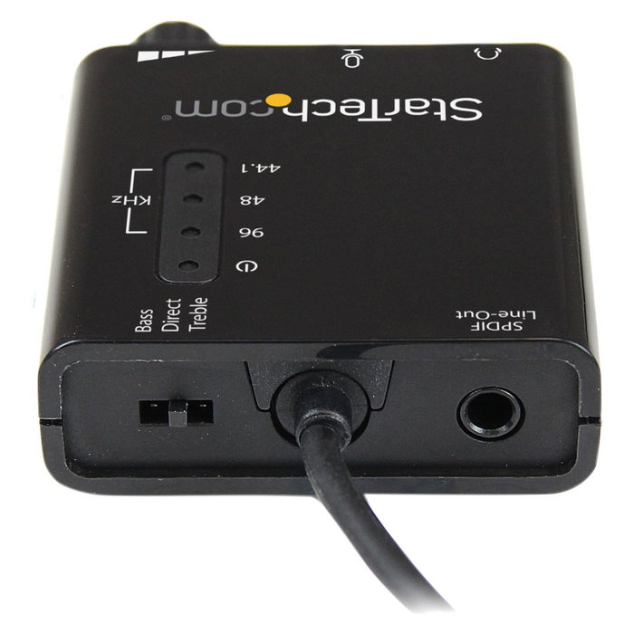 StarTech.com Tarjeta de Sonido USB Externa Estéreo con Salida SPDIF Digital Óptica y Entrada Micrófono, 24 Bit, 5.1 Canales, USB Sound Adapter - Negro StarTech.com Tarjeta de Sonido USB Externa Estéreo con Salida SPDIF Digital Óptica y Entrada Micrófono, 24 Bit, 5.1 Canales, USB Sound Adapter - Negro
