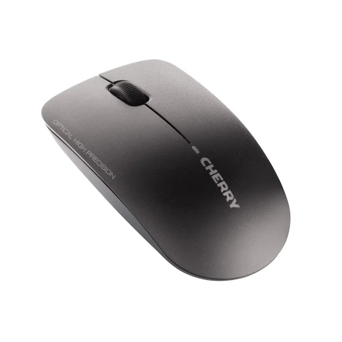 Cherry DW 3000 Teclado Inalámbrico Español Completo con Ratón Óptico - Ultra Silencioso, Teclas Láser Duraderas, Nano Receptor USB 2.4 GHz, Color Negro