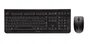 Cherry DW 3000 Teclado Inalámbrico Español Completo con Ratón Óptico - Ultra Silencioso, Teclas Láser Duraderas, Nano Receptor USB 2.4 GHz, Color Negro
