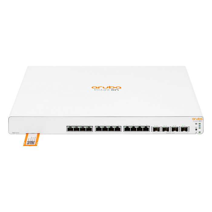HP Aruba 1960 Switch Gestionado L2+, Instant On, 12 Puertos 10GBase-T (100/1000/10000) + 4 Puertos SFP+, Montaje Rack 1U, JL326A