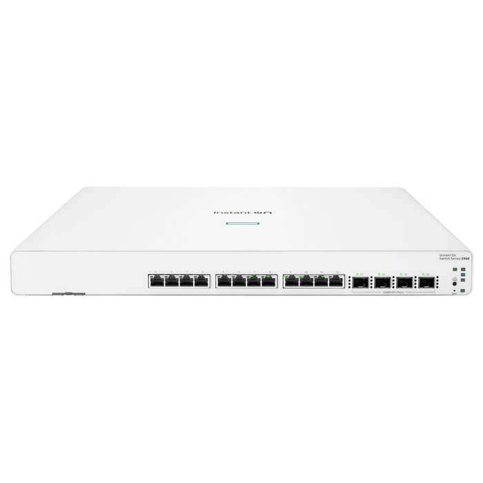 HP Aruba 1960 Switch Gestionado L2+, Instant On, 12 Puertos 10GBase-T (100/1000/10000) + 4 Puertos SFP+, Montaje Rack 1U, JL326A
