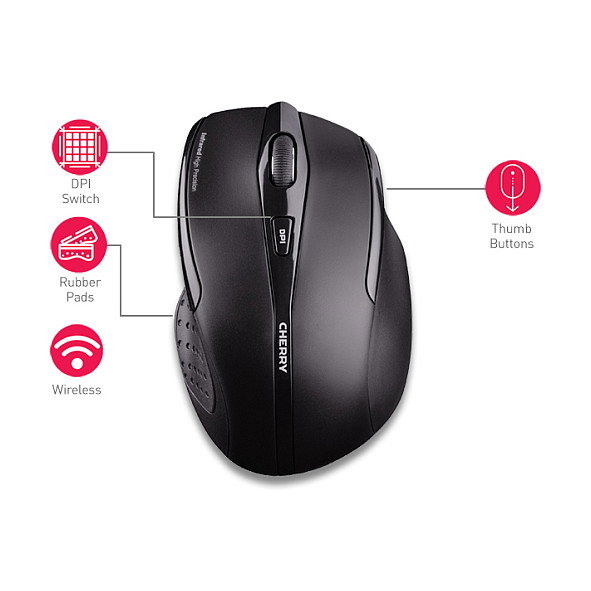 Cherry MW 3000 Ratón Inalámbrico Negro Cherry MW 3000 Ratón Inalámbrico Negro